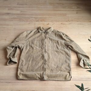 Men's Size Medium Vintage FARGO Tan Corduroy shacket